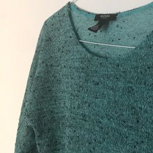 Textured sheer lightweight sweater mint green